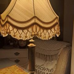 Huge Antique Heavy Brass Lamp
