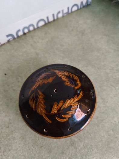Vintage  Flower holder or seant stick holder fieled with dry flowers.