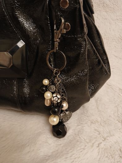Jasper Conran black  bag with charms