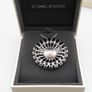 GEORG JENSEN Rhodinated Sterling Silver Daisy Pendant / Brooch Image 2