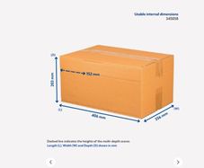 Multi-Depth Single Wall Cardboard Boxes - 406 mm x 356 mm x 203 mm
