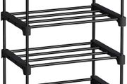 5 Tier Shoe Racks Set of 2 Metal Shoe Rack Stackable Space Saving Shoe Storage Multifunctional Stand Rack