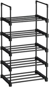 5 Tier Shoe Racks Set of 2 Metal Shoe Rack Stackable Space Saving Shoe Storage Multifunctional Stand Rack