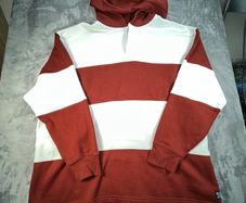 Levi's Mens White/Brown Fillmore Rugby Hoodie Size 2XL - Relaxed Fit