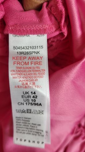 TOPSHOP pink ruffle cami Sz 14 - Bnwt Rrp 40