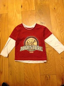 Cute Red and White Top Age 18-23 Months