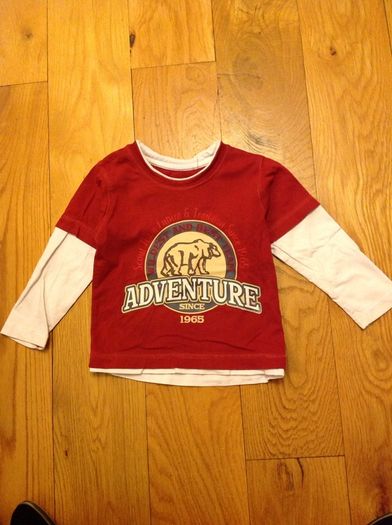 Cute Red and White Top Age 18-23 Months