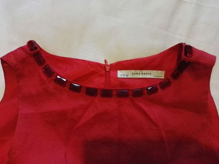 Zara Red Linen Dress