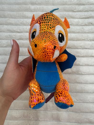 Drago The Baby Dragon Orange Shiny Paws Plush approx. 20cm. Used Please see pictures