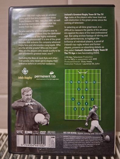Ireland Rugby Greatest Team Of The T.V. Age. Official IRFU RTE Double Disc DVD Set. Collect In Dublin Or Receive Via Post.