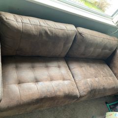 Brown soft leather sofa