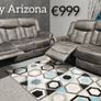 Arizona Grey soft leather sofas Image 6
