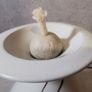 Louis Mulcahy Oil Lamp White Floral Hand Made Painted Irish Pottery With Wick Image 8