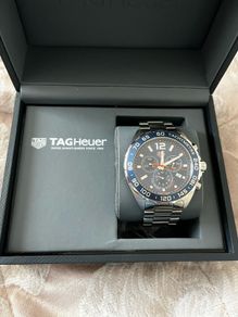 tag heuer formula 1 , 43mm blue dial chronograph watch