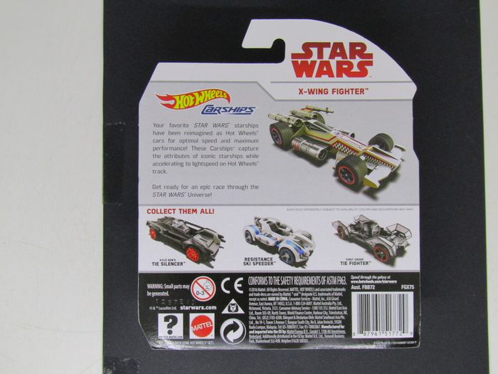 Hot Wheels Star Wars Carships X Wing Fighter Silver Die-Cast Collectors Model Brand New Factory Sealed