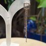 Italian Sterling Silver 925 Square Stud Drop Tassel Earrings 2.5g Image 2