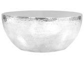 Coffee Table Hammered Aluminium 70x30 cm Silver