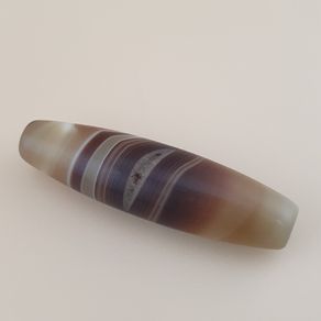 Vintage Middle Eastern Yemeni Suliemani Natural Eye Agate Bead Amulet