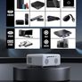 Mini Projector, ClokoWe WiFi Projector with Projector 1080P Full HD, 14000 Lux Portable Video 4K Projector Compatible with iphone TV Stick PS5 HDMI USB, Multimedia Home Movie Theater Projector Image 8