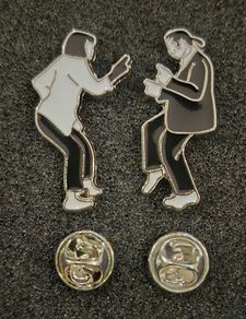 Pulp fiction, pin back badges. X 2