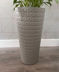 Round Tall Plant Pot Elegant Large Flower Indoor Outdoor Planter H 58cm x D 30cm