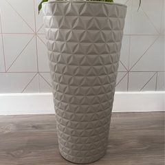 Round Tall Plant Pot Elegant Large Flower Indoor Outdoor Planter H 58cm x D 30cm
