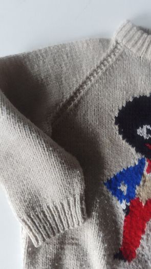 Vintage Robinson's jam logo hand knitted child's jumper 2yrs