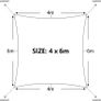 Sun Shade Sail Waterproof Rectangle Canopy,PES Polyester 95% UV Block Shade Cover Sunscreen Awning with Free Rope for Patio Party Backyard Lawn Garden Outdoor Activities (4x6m, Grey) Image 2