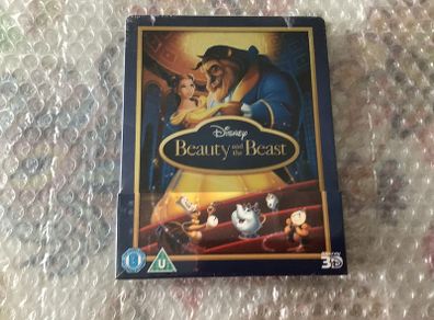 Beauty and the Beast 3D +Blu Ray Rare Limited Edition Steelbook Disney