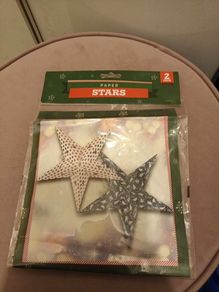 christmas stars x 2