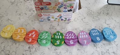 Wooden number eggs