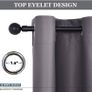 NEW SALE | Grey Blackout Curtains - Super Soft Curtains for Bedroom Eyelet Curtains 46 x 54-inch Drop Noise Reduce Curtains for Living Room/Home Office Image 3