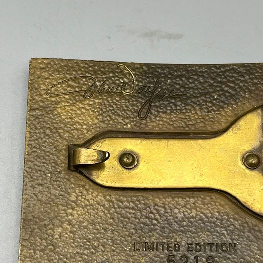 John Wayne Solid Brass Vintage Belt Buckle Johnson and Held Limited Edition