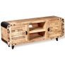 TV Cabinet Rough Mango Wood 120x30x50 cm Image 2