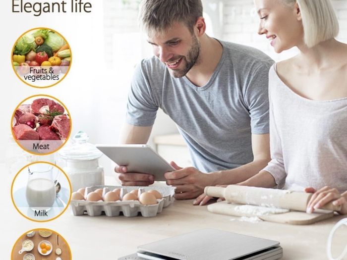 Food Scale, Rechargeable Kitchen Scale with Trays 500g/0.01g, Tare Function Digital Scale Grams and Ounces, for Weight Loss, Dieting, Baking, Cooking, Meal Prep, Coffee, Jewelry, Silver (FREE POSTAGE)