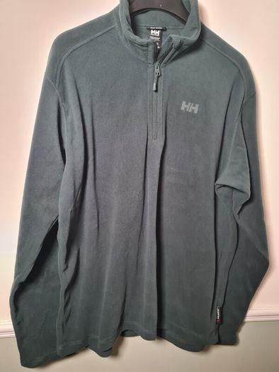 Mens Helly Hansen Polartec Fleece Top Quarter Zip Green Size Xxl Double Extra Large