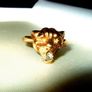Vintage Hallmarked 9ct Gold Gemset 'Panther' Ring Image 9