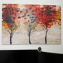 Large Abstract Autumn Trees Canvas Wall Art Image 2