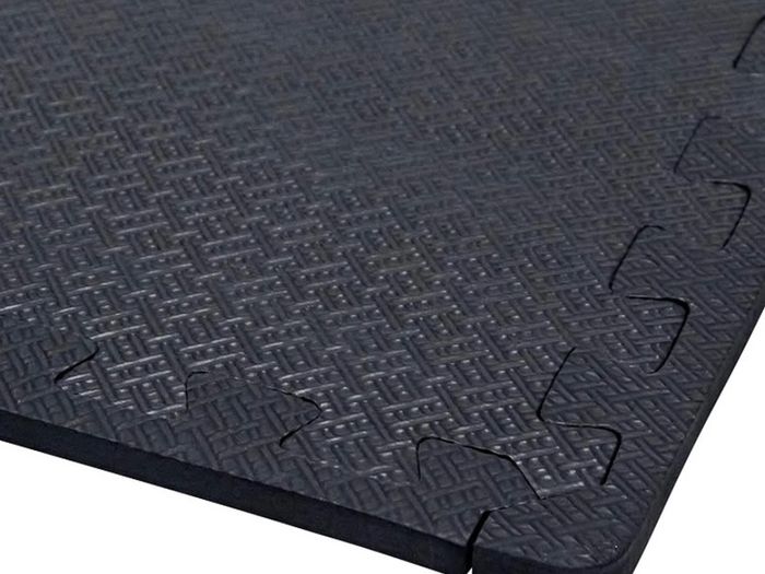 Gym Foam Mat; 24 Pieces; 30.5 x 30.5cm; Black; Non-Slip Interlocking Puzzle Floor Tiles for Home, Exercising, Garage (FREE POSTAGE)