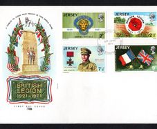 1971 Jersey 50th Anniversary of Royal British Legion Commemorative Stamps Philart First Day Cover (FDC)