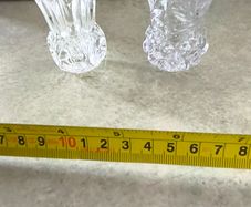 Pair Of 1950s Cut Glass Vintage Posy Vase/Vintage Toothpick Holder