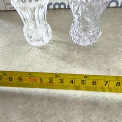 Pair Of 1950s Cut Glass Vintage Posy Vase/Vintage Toothpick Holder