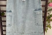 skirt bnwt utility style denim skirt size small sisters point premium boutique brand