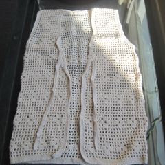 Vintage Hand Crocheted Waistcoat/Sleeveless Cardi