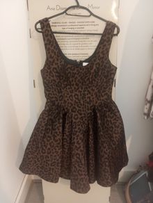 Black and brown leopard dress