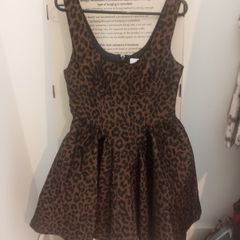 Black and brown leopard dress