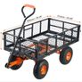Heavy Duty Garden Dump Cart 399kg Metal Utility Wagon with Dump Function Image 7