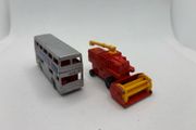 Vintage Matchbox Super Fast Londoner and Combine Harvester