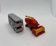 Vintage Matchbox Super Fast Londoner and Combine Harvester