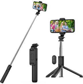 4 in 1 Selfie Stick Tripod, 40 Inch 101cm Extendable and Portable Selfie Stick with Detachable Wireless Remote & Tripod Stand Compatible with iPhone 13 12 11/Galaxy/Huawei (FREE POSTAGE)
